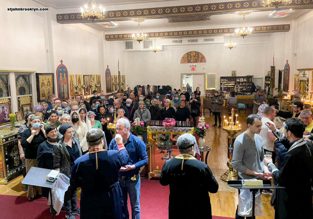 В первое воскресенье Великого поста в Бруклинском соборе совершено таинство Соборования